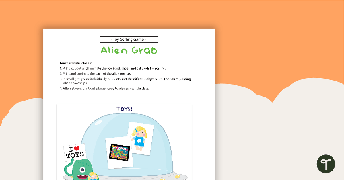 Preview image for Alien Grab - Toy Sorting Activity - teaching resource