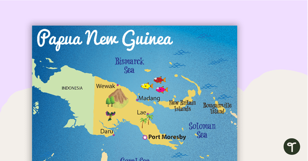 Go to Map of Papua New Guinea teaching resource