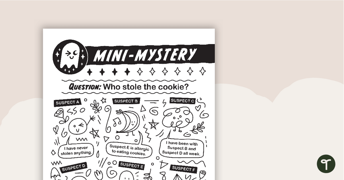 Mini-Mystery – Who Stole the Cookie? teaching resource