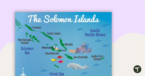 Go to Map of The Solomon Islands teaching resource