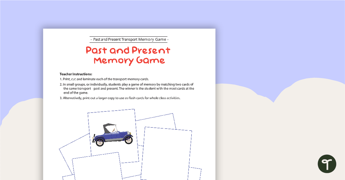 Transport Then and Now - Memory Game