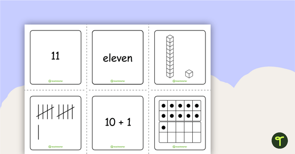 Go to Representations of Numbers 11-20 Flashcards teaching resource