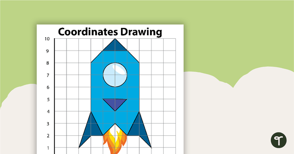Coordinates Drawing - Rocket teaching resource