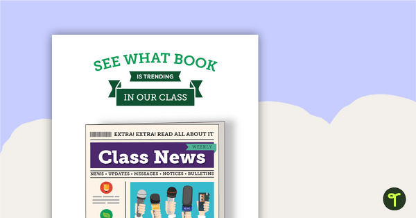 Newspaper-Themed Book Review Template and Poster teaching resource