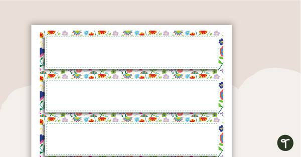 Go to Flower - Tray Labels teaching resource