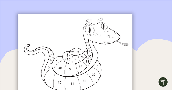 Colouring by Larger Numbers - Operations teaching resource