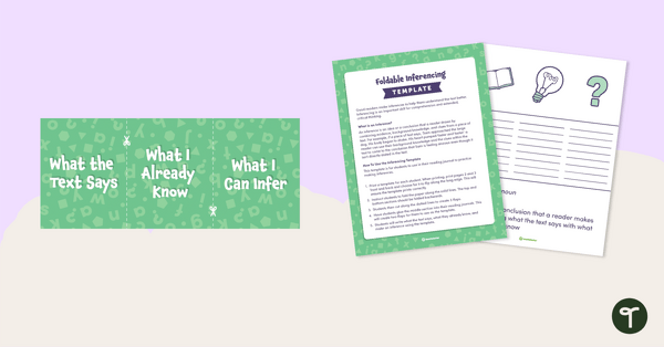 Foldable Inferencing Template teaching resource