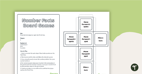 Go to Near Doubles - Number Facts Board Game teaching resource