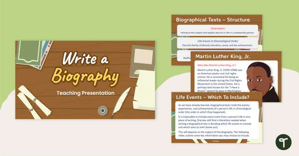 Image of Writing Biographical Texts PowerPoint