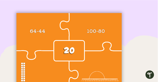 Number Matching Puzzle - Subtraction teaching resource
