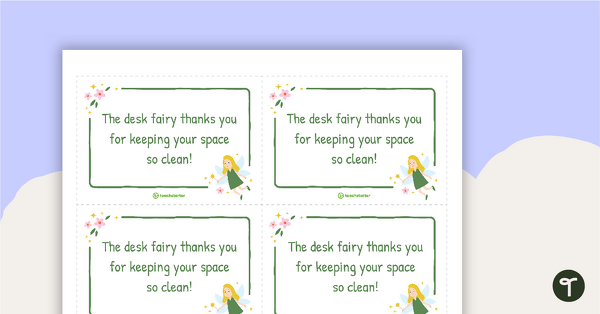 Preview image for Desk Fairy Award - teaching resource