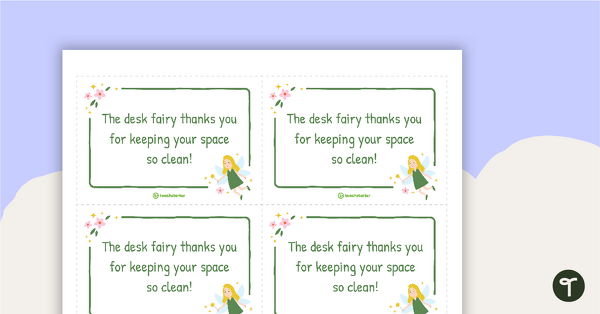 Go to Desk Fairy Award teaching resource