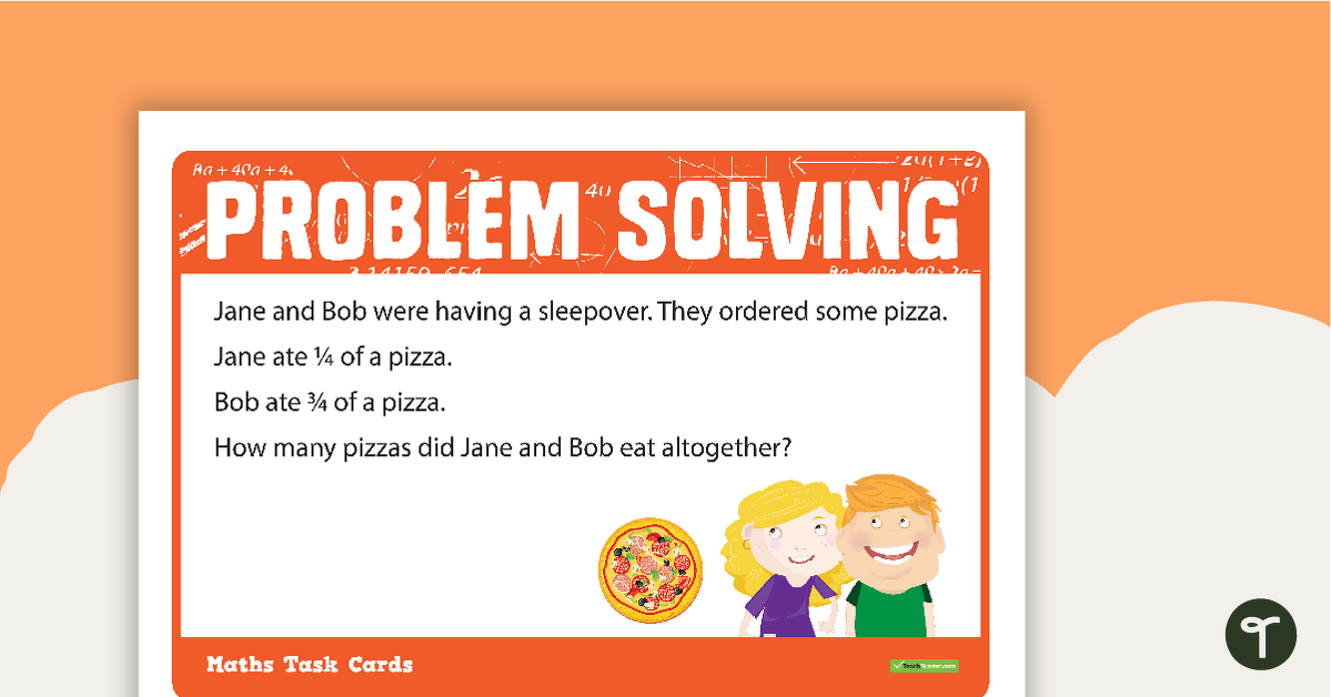 Maths Problem Solving Cards - Lower Primary teaching resource