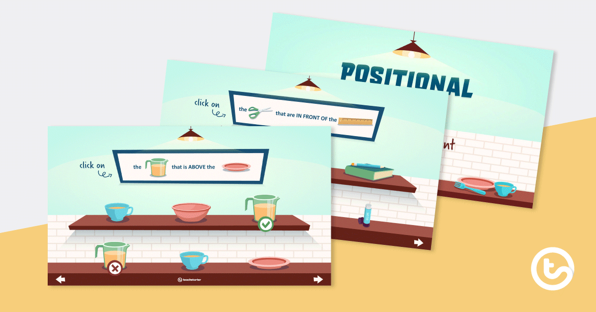 Positional Words Interactive PowerPoint teaching resource