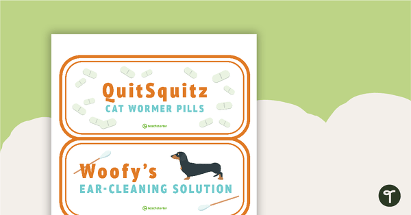 Go to Vet's Surgery - Jar Labels teaching resource