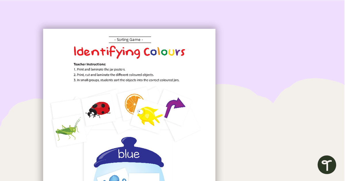 Identifying Colours - Sorting Activity teaching resource