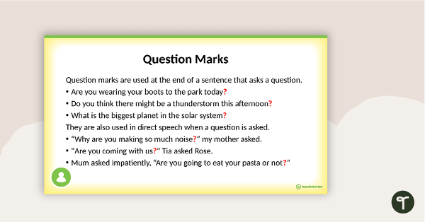 Using Punctuation Marks PowerPoint teaching resource