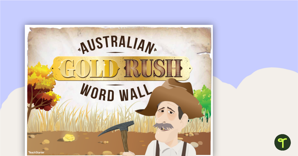 Australian Gold Rush – Word Wall 2 teaching resource