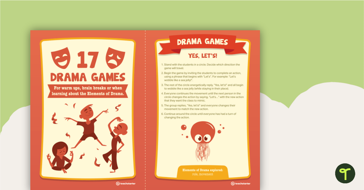 Drama Game Task Cards teaching resource