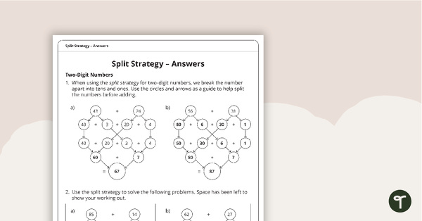Image of Split Strategy Worksheet