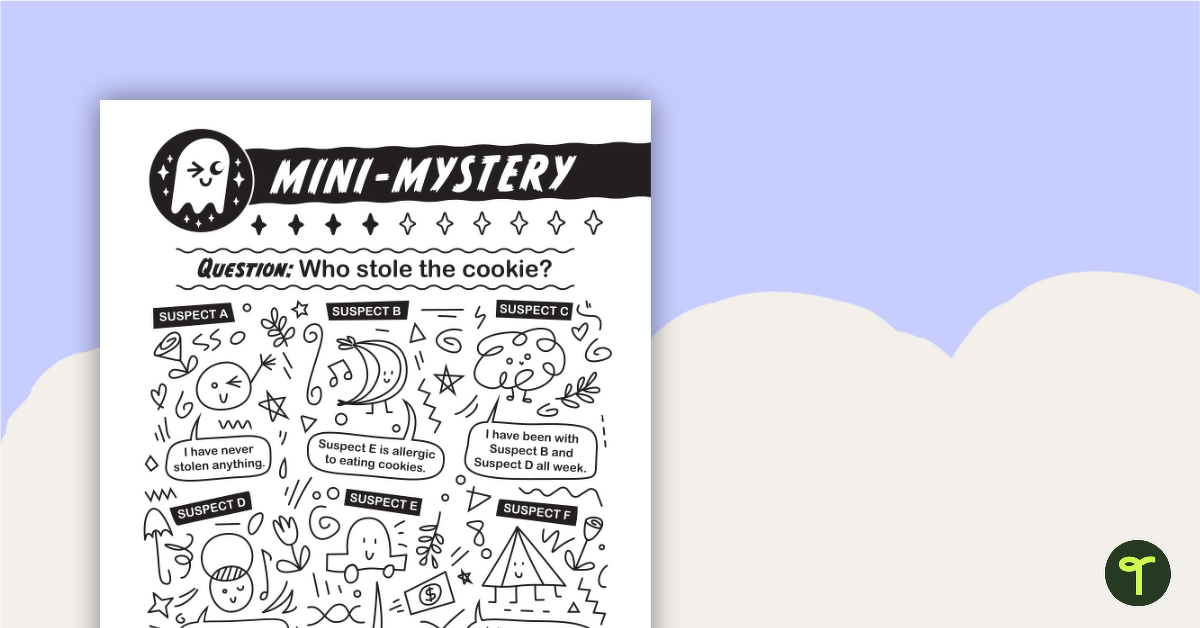 Mini-Mystery – Who Stole the Cookie? teaching resource