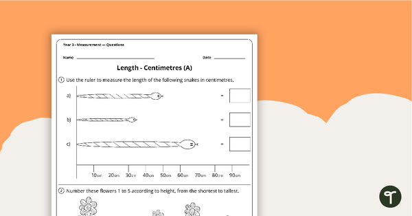 Go to Measurement Worksheets - Year 3 teaching resource