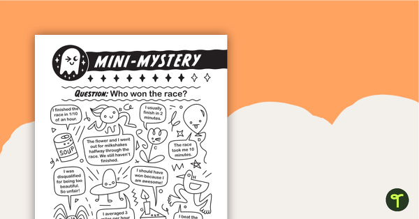 Preview image for Mini-Mystery – Who Won the Race? - teaching resource