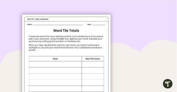 Go to Word Tile Total Activity - Lowercase teaching resource