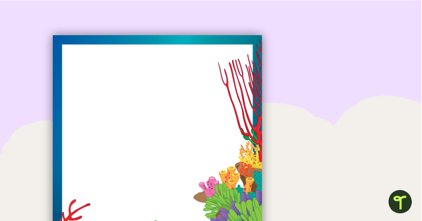 Underwater Page Borders teaching resource