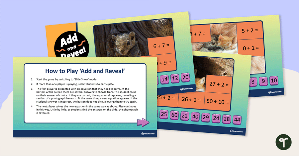 Add and Reveal PowerPoint – Addition Practice teaching resource
