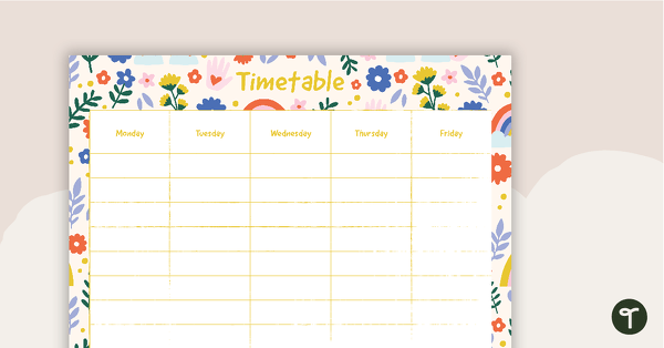 Image of Affirmations – Weekly Timetable