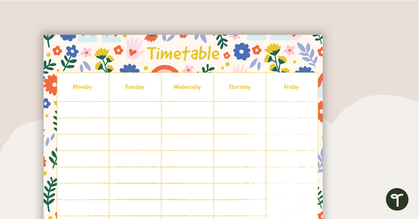 Preview image for Affirmations – Weekly Timetable - teaching resource