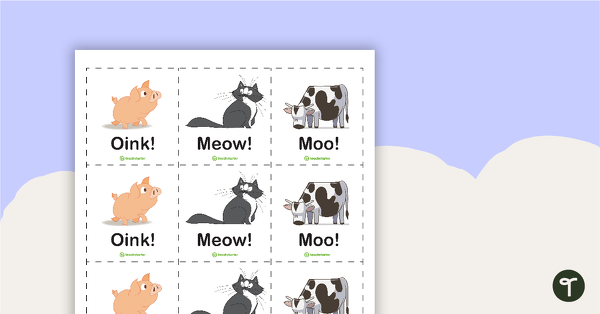 Oink, Meow, Moo Icebreaker Game | Teach Starter