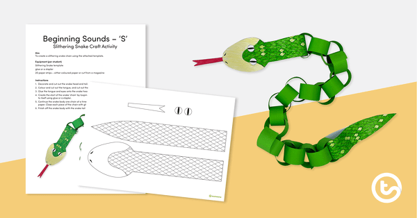 Preview image for Beginning Sound Craft – S – Slithering Snake - teaching resource