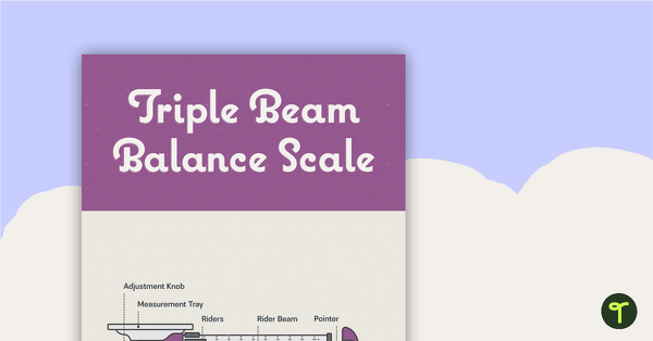 Preview image for Triple Beam Balance Scale Poster – Diagram with Labels - teaching resource