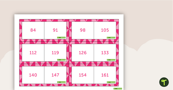 Skip Counting by 7s Dominoes teaching resource