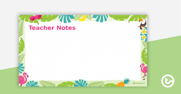 Tropical Paradise – PowerPoint Template teaching resource
