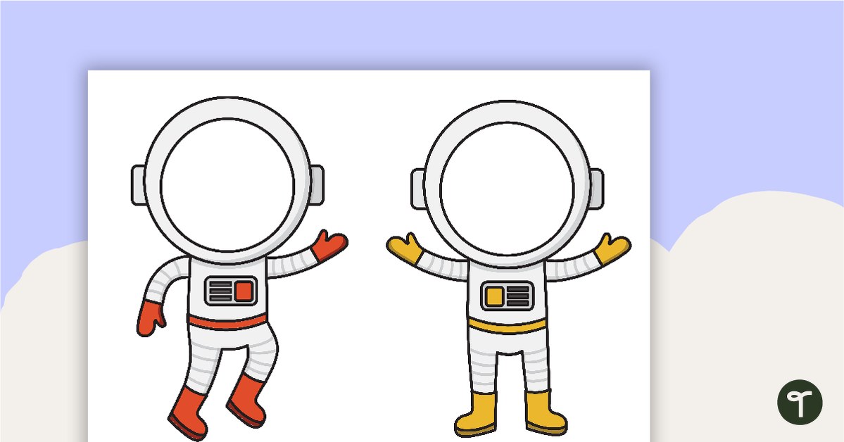 Astronaut Template teaching resource
