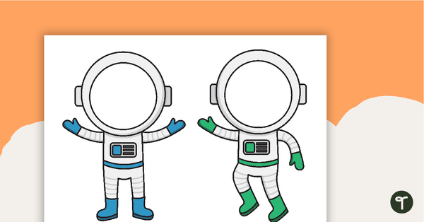 Astronaut Template teaching resource