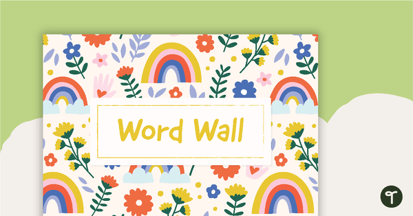 Affirmations - Word Wall Template teaching resource