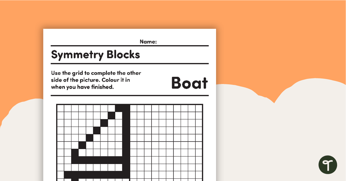 Symmetry Blocks Grid Activity - Boat teaching resource