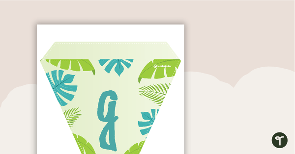 Tropical Paradise - Letters and Numbers Bunting teaching resource