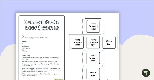 Making 10 - Number Facts Board Game teaching resource