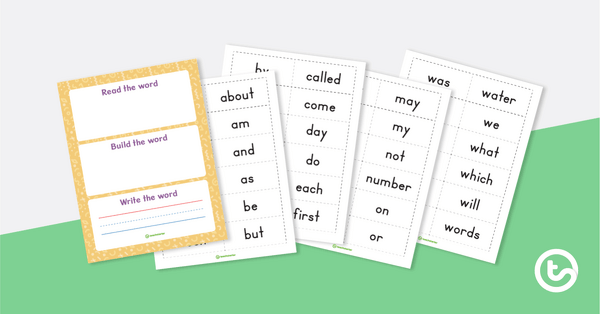 Go to Sight Word Practice Mats - Fry Word List 1-100 teaching resource