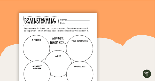 Go to Brainstorming Template - A Favorite Memory With... teaching resource