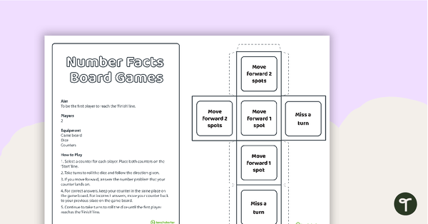 Go to Counting Back 2 and 3 - Number Facts Board Game teaching resource