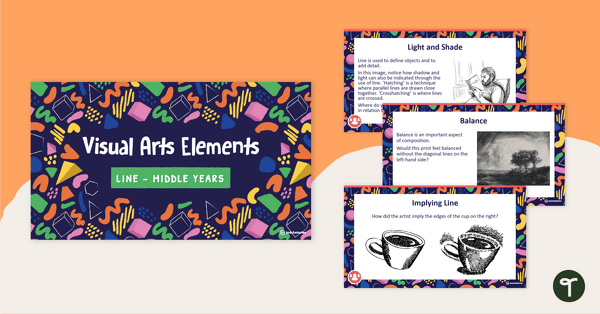 Preview image for Visual Arts Elements Line PowerPoint - Middle Years - teaching resource
