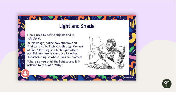 Go to Visual Arts Elements Line PowerPoint - Middle Years teaching resource