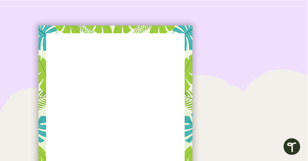 Go to Tropical Paradise - Portrait Page Border teaching resource