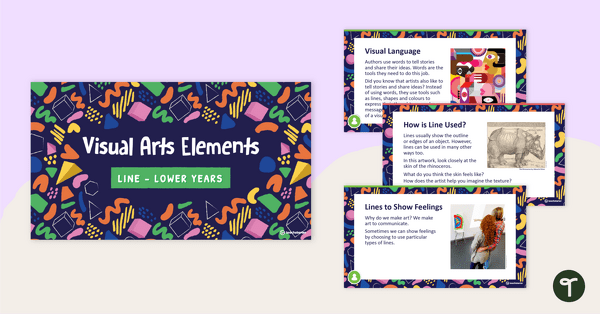 Preview image for Visual Arts Elements Line PowerPoint - Lower Years - teaching resource